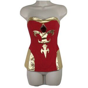 WeLoveFine Dota 2 Lina Steam Valve Corset Bustier Tube Top Size M Red Costume